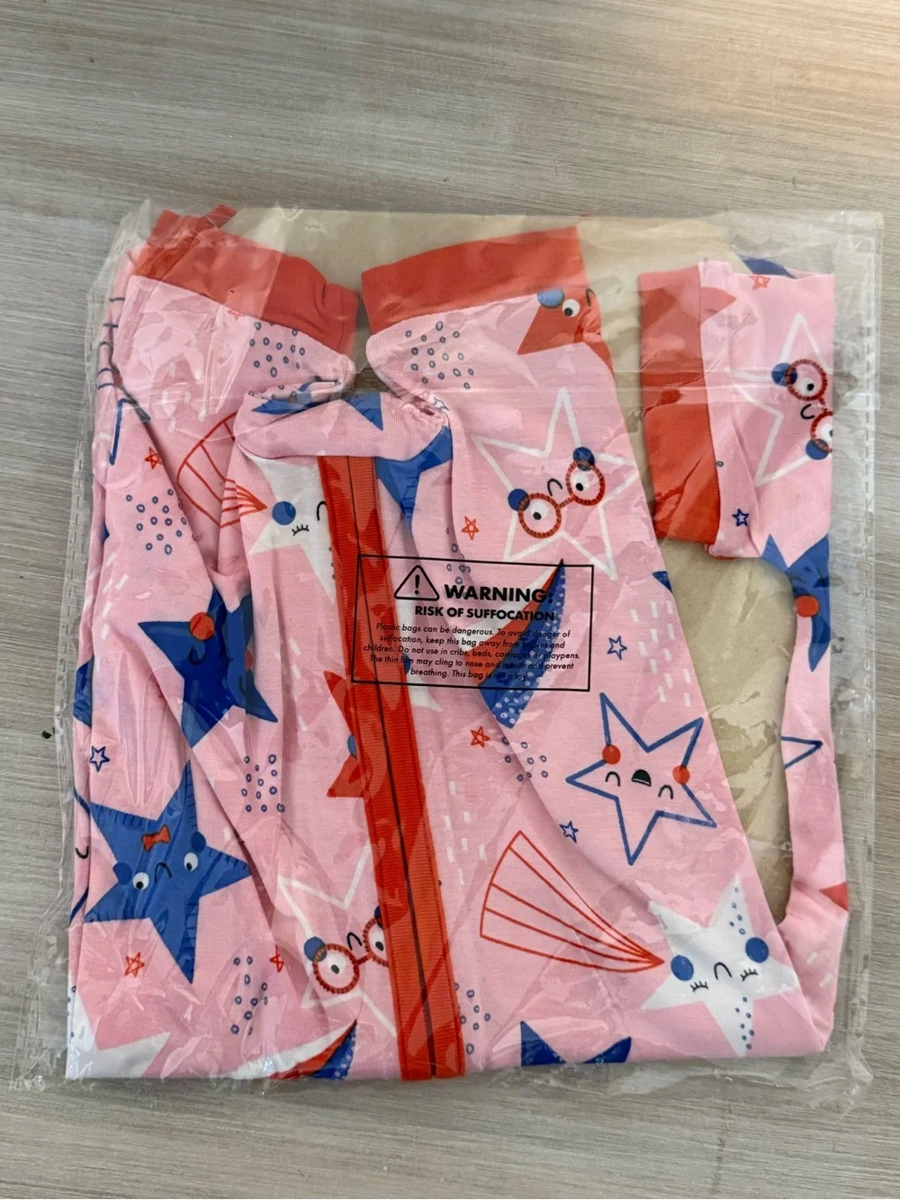 Little Sleepies PLAY Pink Stars & Stripes Shorty Zippy NIP 12-18M bamboo